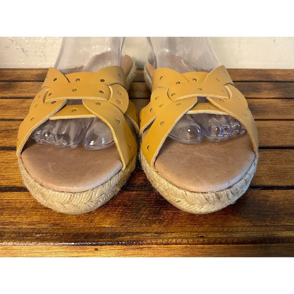 Picon Espadrille Slides Women's 8 Handmade in Spain Leather